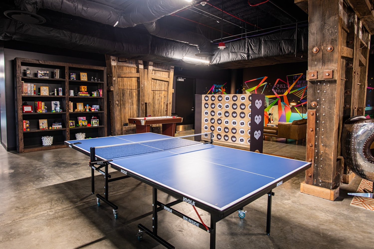 Custom game room and furniture designed for Google’s Playa Vista office