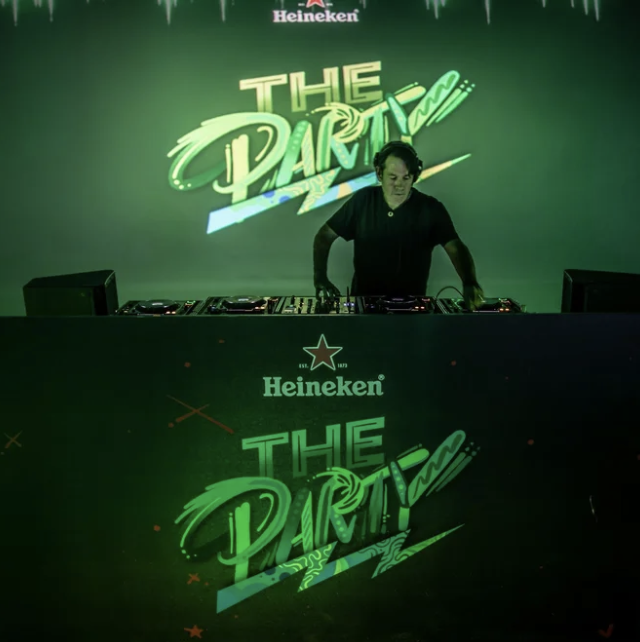 DJ performing at Heineken’s The Party