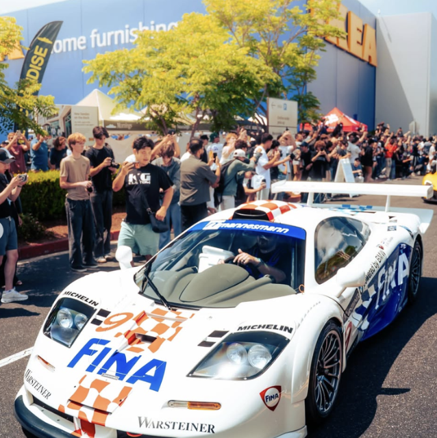 Morning Car Club event with a McLaren F1 outside IKEA