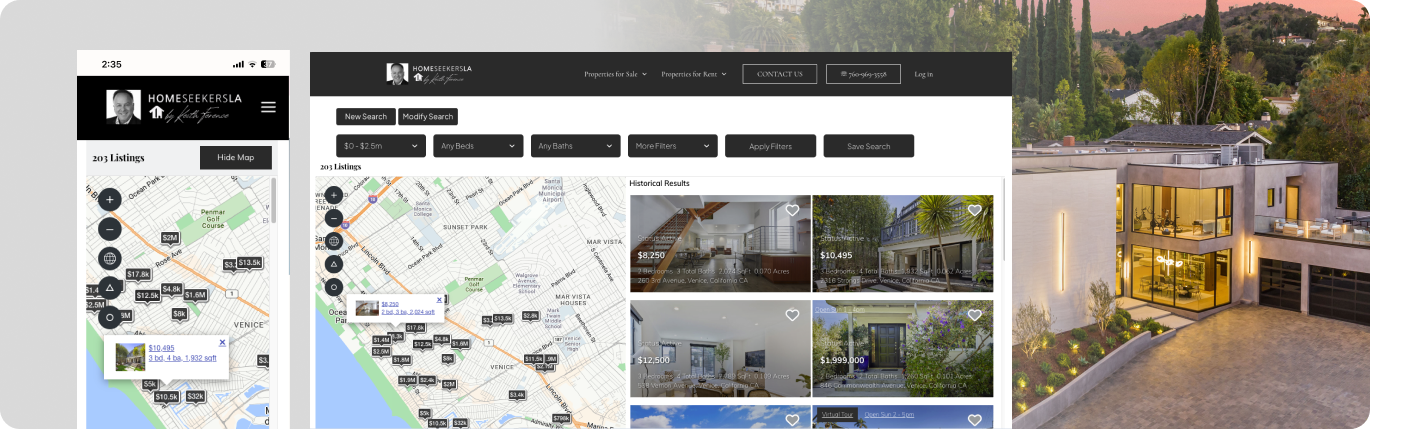 Home Seekers LA website