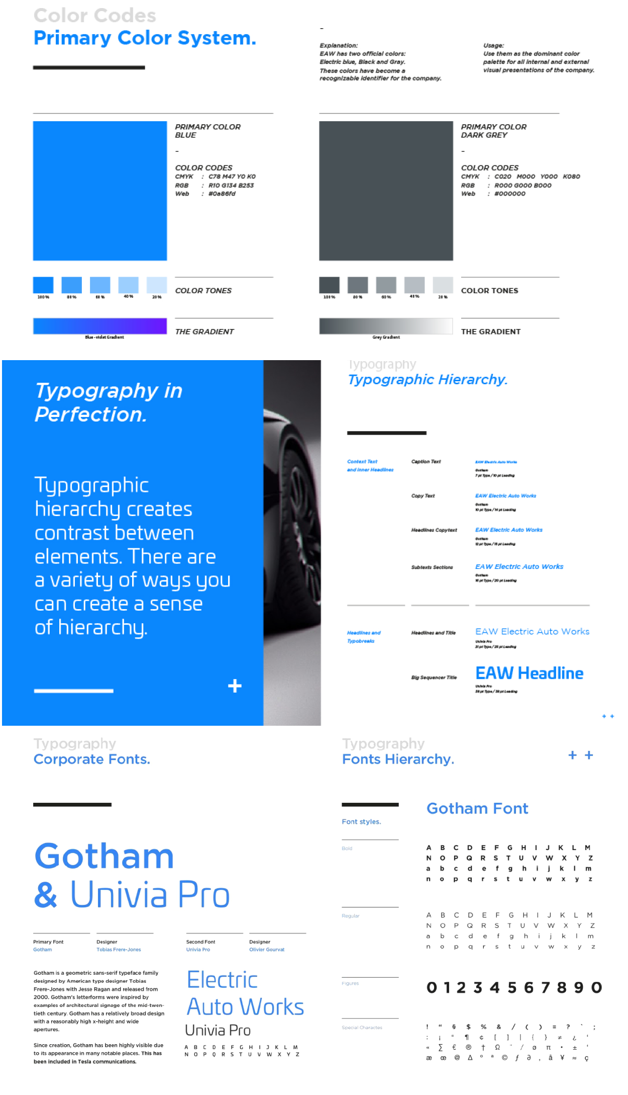 EAW brand typography and color scheme.