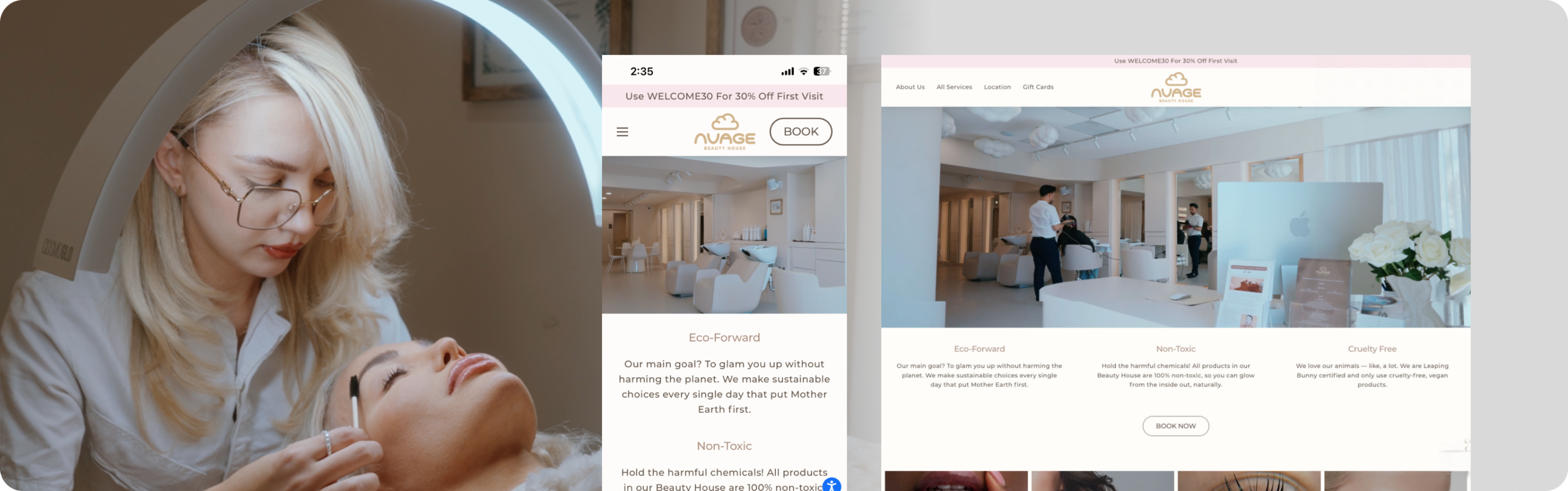 Nuage Beauty House website